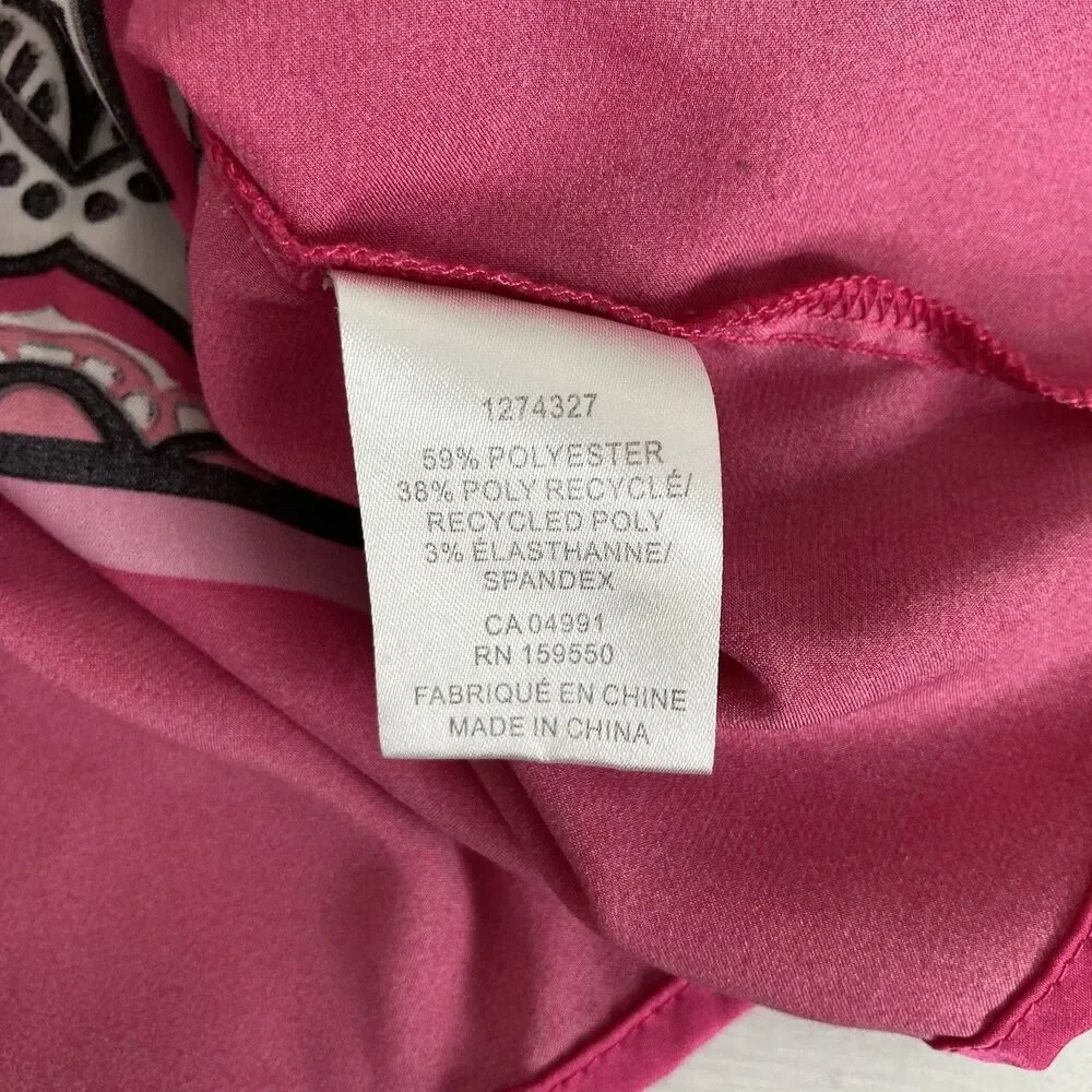 Maison d' Amelie Womens Button Up Geometric Paisley Print Blouse Size Medium - Picture 10 of 10